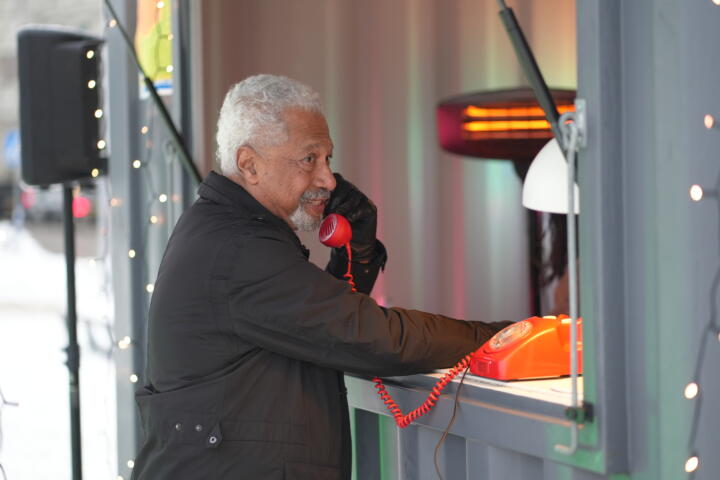 Nobel Laureate Abdulrazak Gurnah visits students’ installation
