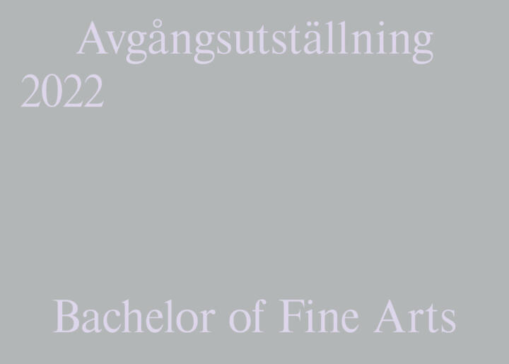 Bachelor of Fine Arts´22